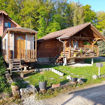 Location Type Gite, Chambre D'Hote, Meuble De Tourisme Dans Joli Petit Chalet Typique Et Ou Jolie Roulotte Type Boheme Waldighoffen Exterior photo